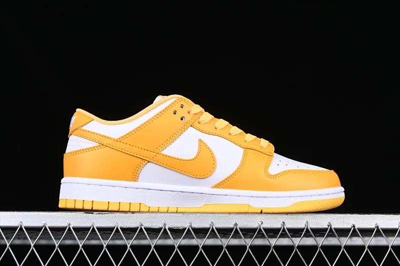 All categories Nk SB Dunk series Nk SB Dunk Low low-top sneakers Nk Dunk Low SB dunk series white and yellow color low-top casual sports skateboard shoes DD1503-800
